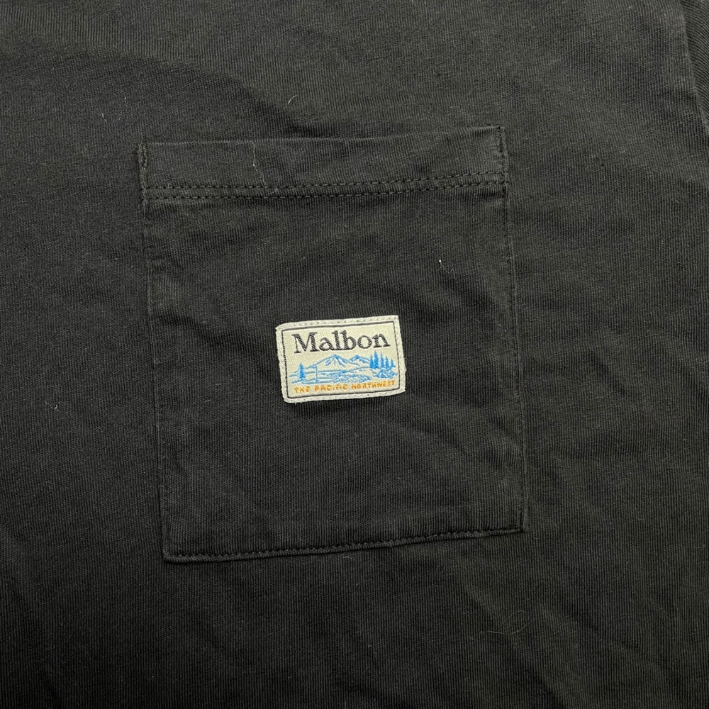 Malbon Golf Buckets Safari Hat Black Pocket Graphic Tee Mens Large Made in USA - Picture 6 of 10